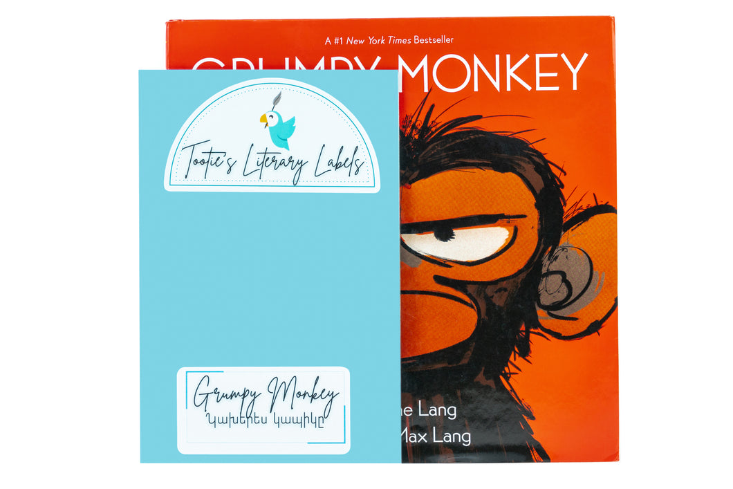 Literary Labels - Grumpy Monkey